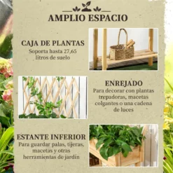 Outsunny Huerto Urbano Elevado De Madera Con Ruedas Mesa De Cultivo Con Enrejado Cama De Jardín Elevado Con Tela No Tejida Y Orificio De Drenaje Para Plantas Flores 79x29x130 Cm Natural -Ofertas Verdi Jar Tienda d0218e52d4d8f982bef15c8e5875e68a569516a6 2fe09627ffbc4c3d8fbc4ce8c446c612