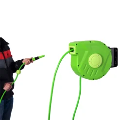 Outsunny Carrete Para Manguera Soporte Mural Portamanguera 10m Roll-up Automático Con Pistola De Pulverización Base De Pared Conector De Manguera Para Jardín Terraza -Ofertas Verdi Jar Tienda d03f21ef68186281b5518c402f2979e98f10c743 032c0d184a5940a2825d8ce0a497801c