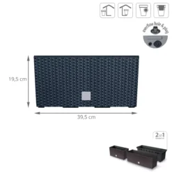 Prosperplast Jardinera Para Balcón Rato Case , Dimensiones (Mm) 395X185X195, Color Antracita -Ofertas Verdi Jar Tienda d0ad47ccaef1d2c0af7c5d5a042246488481eedd df0cdd0d6958453a9f9575d4e37a0566