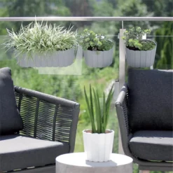 Prosperplast Jardinera Para Balcón BOARDEE HOOK 4,9L., Dimensiones (mm) 383x212x130, Color Gris Piedra -Ofertas Verdi Jar Tienda d14cdd633a563921c65502f376f63dee28197947 3fa5e05cf05f404ab1868604b3c9e443