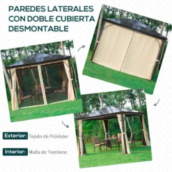 Outsunny Cenador Para Jardín 3x3 M Alumnio Pabellón Para Exterior Con Techo De Policarbonato Anti-UV Y 4 Mosquiteras Laterales Con Cremalleras Para Fiestas Eventos Beige 14 Outsunny Cenador Para Jardín 3x3 M Alumnio Pabellón Para Exterior Con Techo De Policarbonato Anti-UV Y 4 Mosquiteras Laterales Con Cremalleras Para Fiestas Eventos Beige -Ofertas Verdi Jar Tienda d371f95f2ebd53e19b64f8b5bf1a875ef81ab0a8 5eb24a018f4f4c63b6c8a9ed3950b68d