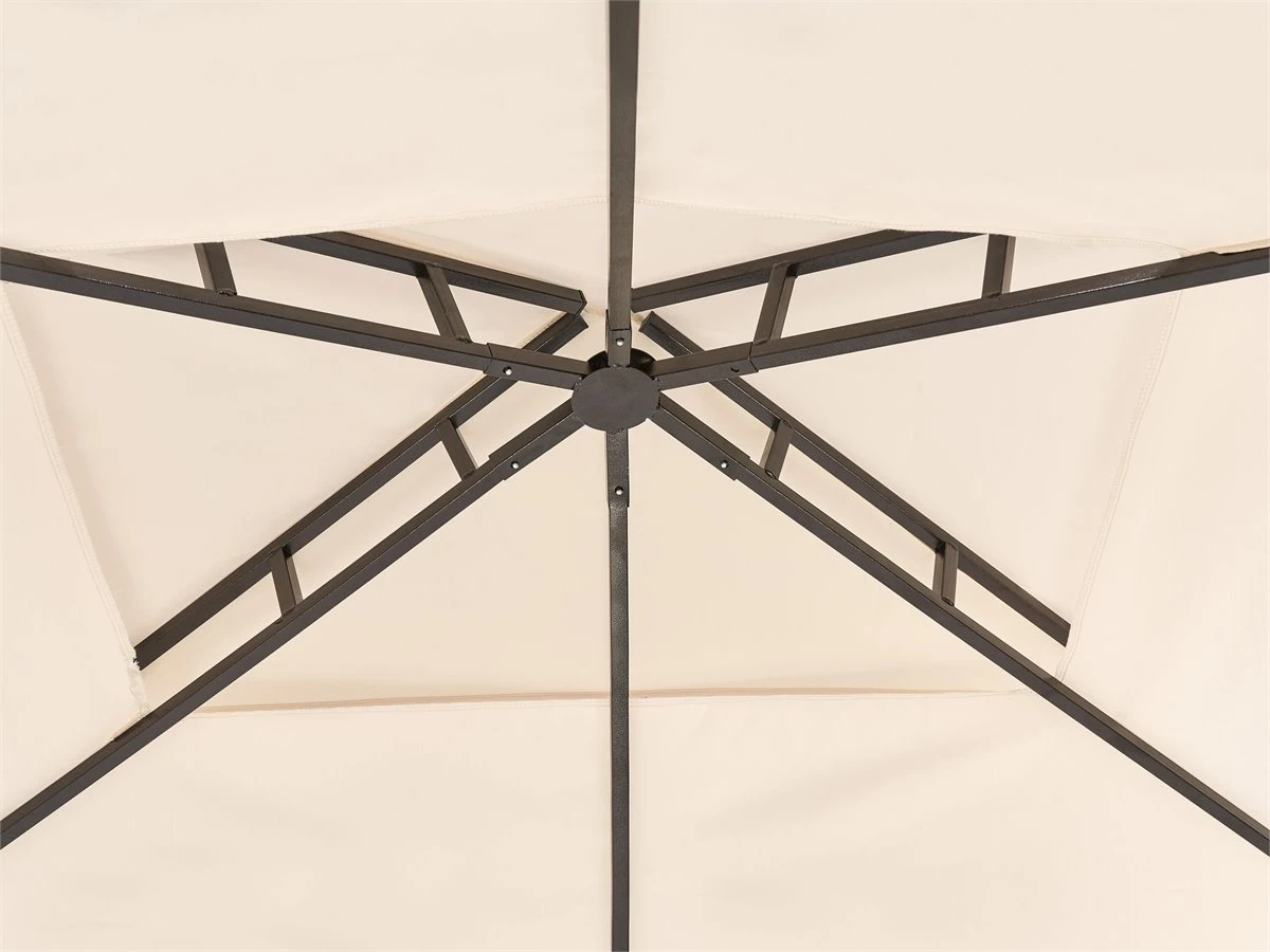 Cenador De Metal Beige/negro 240 Cm NARO 5 Cenador De Metal Beige/negro 240 Cm NARO - Imagen 5