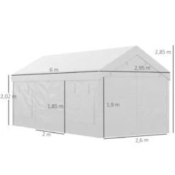 Outsunny Carpa De Jardín 6x3 M Carpa Para Fiestas Cenador De Exterior Con 3 Puertas Extraíbles Ventanas De Malla Enrollables Para Terraza Bodas Eventos Blanco -Ofertas Verdi Jar Tienda d75161a7af9cd45951c64d43b4972c3773d3bac7 d10e9e98782e4103a708be8e728abe68