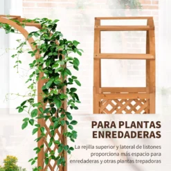 Outsunny Jardinera Enrejado Con Arco Macetero Con Soporte Para Trepadoras Cultivos Plantas Flores Decoración En Jardín Terraza Balcón 83x36x152 Cm Natural -Ofertas Verdi Jar Tienda daa5a3047e6f0eaddd91d0d50176872b01cbba03 e81cdc1e21924a75b40cd7ca0de7625a