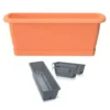 Prosperplast Jardinera Para Balcón Respana Easycare, Incluye Ganchos, Dimensiones (Mm) 593X190X140, Color Terracota