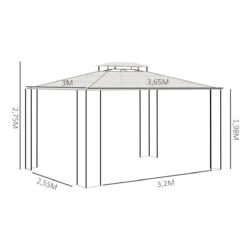 Outsunny Cenador De Jardín 3,6x3 M Pabellón Para Exterior Con Techo De Policarbonato Y Estructura De Acero Aluminio Protección Solar Para Fiestas Eventos Marrón -Ofertas Verdi Jar Tienda dcd4a95e8252683b754224147e05f175943d173c 2401bd5366c8421783996bfc15dba4bf