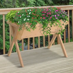 Outsunny Huerto Urbano De Madera 100x70x80 Cm Mesa De Cultivo Para Plantas Flores Hortalizas Con Patas Elevadas 4 Orificios De Drenaje Y Tela Geotextil -Ofertas Verdi Jar Tienda e00bd3d4a9f4d2e2d6bff4203d8c4d48d4def758 e2b01f8bd504459a849958df40715f60
