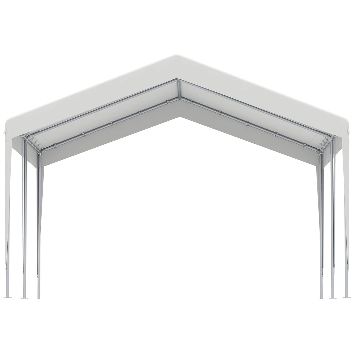 Outsunny Carpa Garaje Para Coche 4x4 M Cochera Portátil Impermeable Pabellón Gazebo De Jardín Patio Exterior Con Accesorios Para Eventos Fiestas Metal Galvanizado Blanco 4 Outsunny Carpa Garaje Para Coche 4x4 M Cochera Portátil Impermeable Pabellón Gazebo De Jardín Patio Exterior Con Accesorios Para Eventos Fiestas Metal Galvanizado Blanco - Imagen 4