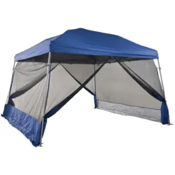 Outsunny Carpas Para Exterior Plegable Para Jardín O Camping Cenador Para Exterior Con Mosquitera 298x298x260 Cm Azul