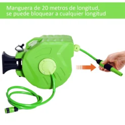 Outsunny Carrete Para Manguera Soporte Mural Portamanguera 20m Roll-up Automático Con Pistola De Pulverización Base De Pared Conector De Manguera Para Jardín Terraza -Ofertas Verdi Jar Tienda e739d795cb798d96d34e1059b60a82c5cd0d9053 f0ac5c2a8cf1492c9e2b7f1638259788