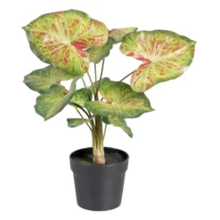 Planta Decorativa 48 X 46 X 55 Cm Rojo Verde PVC