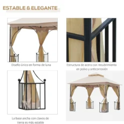 Outsunny Cenador De Jardín 3x3 M Con 4 Cortinas Laterales De Cremallera Y Doble Techo Con 8 Orificios De Drenaje Estilo Moderno Para Patio Aire Libre Beige 13 Outsunny Cenador De Jardín 3x3 M Con 4 Cortinas Laterales De Cremallera Y Doble Techo Con 8 Orificios De Drenaje Estilo Moderno Para Patio Aire Libre Beige -Ofertas Verdi Jar Tienda ebf8ccd1c38a93220b1c0ad991e165672f3f6712 4b3654352fce4e8e95022493852ce2b2