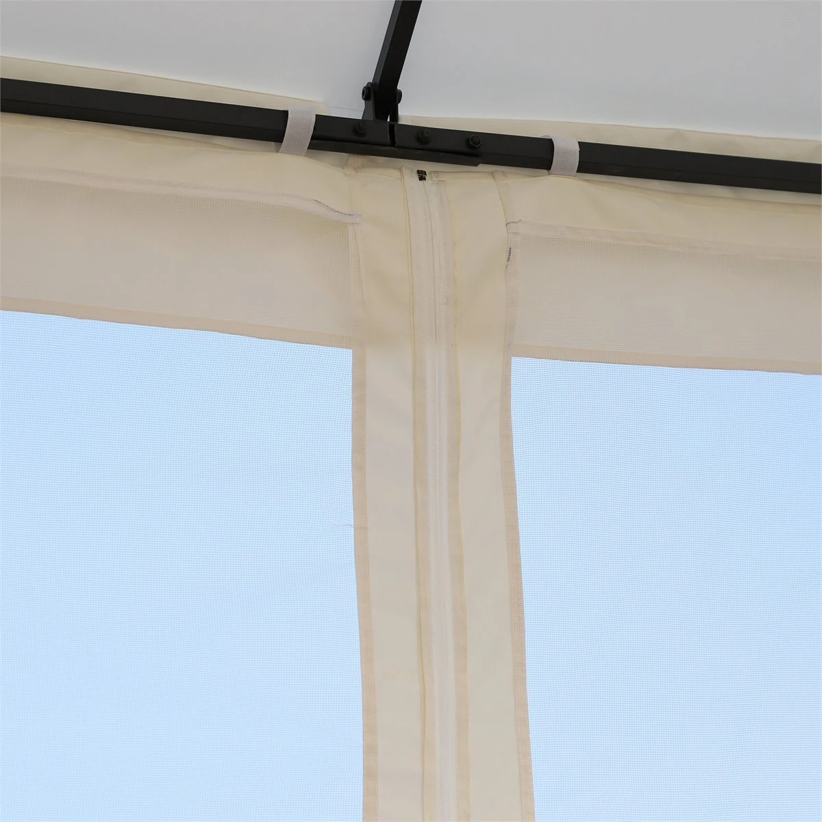 Outsunny Cenador De Jardín 300x300x280 Cm Carpas Para Exterior Grandes Doble Techo Con Mosquitera Y Piquetas Para El Suelo Fácil De Drenar Poliéster Acero Blanco 9 Outsunny Cenador De Jardín 300x300x280 Cm Carpas Para Exterior Grandes Doble Techo Con Mosquitera Y Piquetas Para El Suelo Fácil De Drenar Poliéster Acero Blanco - Imagen 9