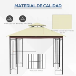 Outsunny Cenador De Jardín 3x3 M Pabellón Para Exterior Con Doble Techo De Ventilación Y Marco De Acero Protección Solar Para Fiestas Eventos Patio Al Aire Libre Beige 13 Outsunny Cenador De Jardín 3x3 M Pabellón Para Exterior Con Doble Techo De Ventilación Y Marco De Acero Protección Solar Para Fiestas Eventos Patio Al Aire Libre Beige -Ofertas Verdi Jar Tienda eef8407d60e11b61e8a8a8054b8708d637cd43b7 ace9a87cfb674ef19723a7a2f74b0fa0