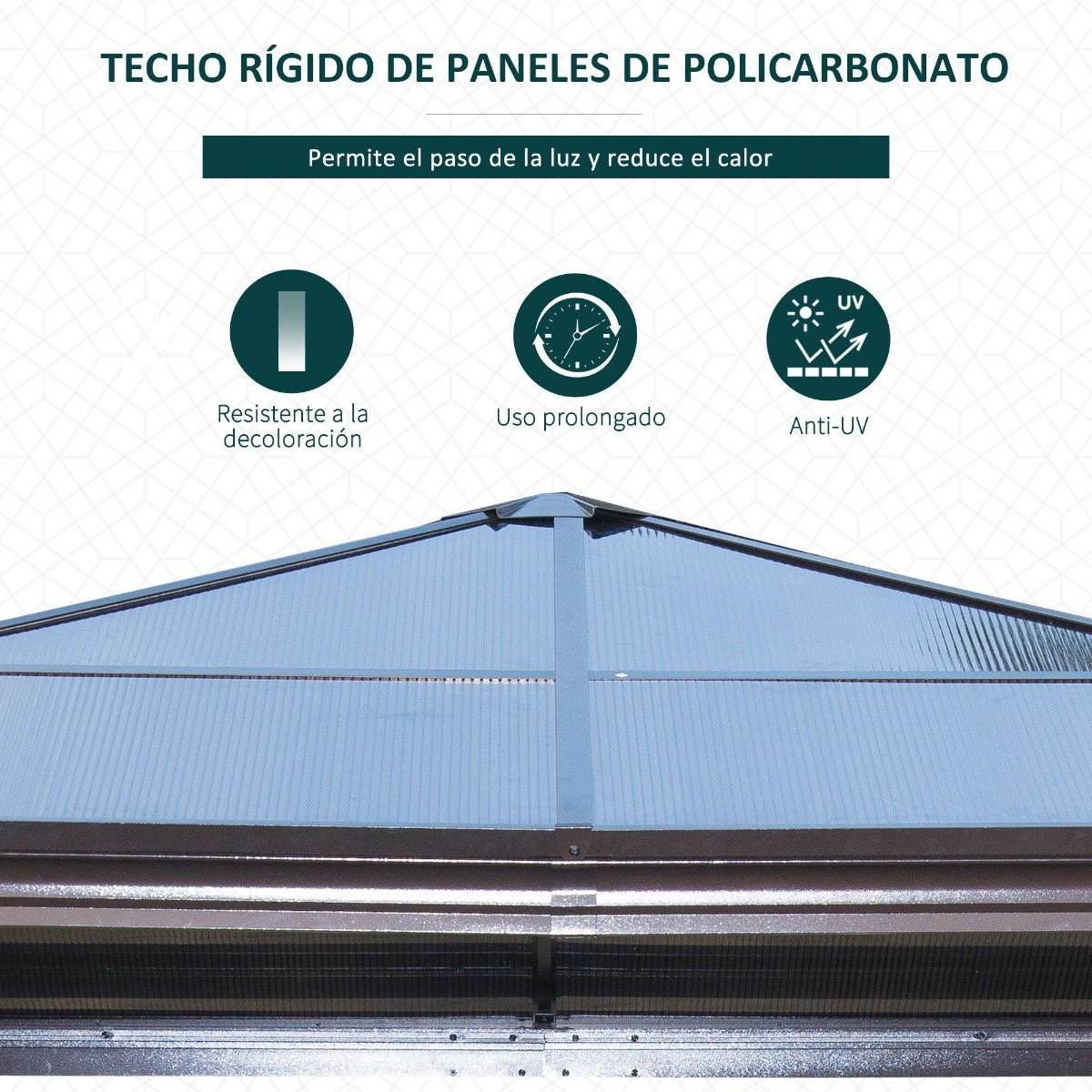 Outsunny Cenador Para Jardín 3x3 M Alumnio Pabellón Para Exterior Con Techo De Policarbonato Anti-UV Y 4 Mosquiteras Laterales Con Cremalleras Para Fiestas Eventos Beige 4 Outsunny Cenador Para Jardín 3x3 M Alumnio Pabellón Para Exterior Con Techo De Policarbonato Anti-UV Y 4 Mosquiteras Laterales Con Cremalleras Para Fiestas Eventos Beige - Imagen 4