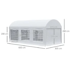 Outsunny Carpa De Jardín 6x3 M Carpa Para Fiestas Cenador Con Paredes Laterales Extraíbles Puerta Con Cremalleras Y 6 Ventanas Protección UV Para Exterior Eventos Bodas Blanco 11 Outsunny Carpa De Jardín 6x3 M Carpa Para Fiestas Cenador Con Paredes Laterales Extraíbles Puerta Con Cremalleras Y 6 Ventanas Protección UV Para Exterior Eventos Bodas Blanco -Ofertas Verdi Jar Tienda f90ab29e5ad916e381612f3de9f222e446edafdc 08e80f2080194015b481fc5d23f1652b