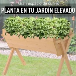 Outsunny Huerto Urbano De Madera 100x70x80 Cm Mesa De Cultivo Para Plantas Flores Hortalizas Con Patas Elevadas 4 Orificios De Drenaje Y Tela Geotextil -Ofertas Verdi Jar Tienda fbd42beae9839bceb893aef3aed183ba6a53d686 7ac0e9864fe24e7cbb86bed6ec98a3ae