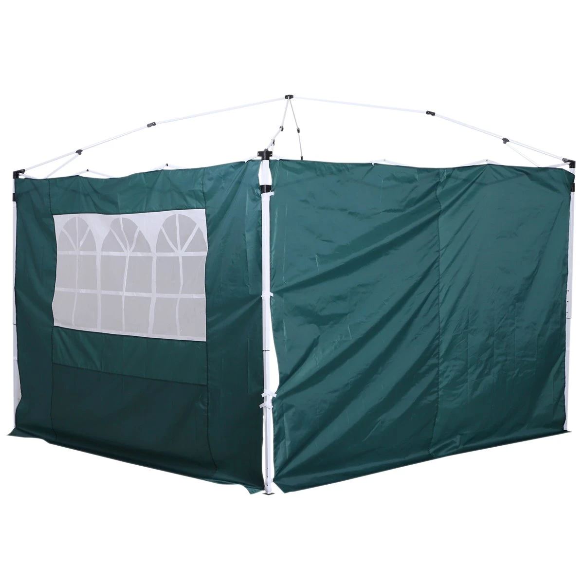Outsunny 2 Paredes Parte Laterales Para Carpa 3x3m Lado Parasol De Gazebo Tela Oxford Con Ventana Medidas 300x200cm Verde Oscuro 4 Outsunny 2 Paredes Parte Laterales Para Carpa 3x3m Lado Parasol De Gazebo Tela Oxford Con Ventana Medidas 300x200cm Verde Oscuro - Imagen 4
